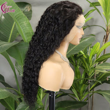 FH 280% 13x4 Full Lace Wig water wave 100% Human Hair Lace Wig Natural Color