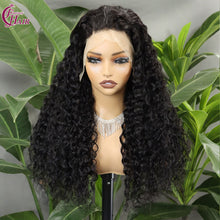 FH 280% 13x4 Full Lace Wig water wave 100% Human Hair Lace Wig Natural Color