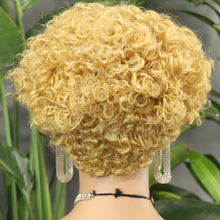 FH 100% human hair wig 8 inches machine made wig short curly wig various colors