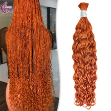FH hair bundle no weft Italian Curly Braiding Hair Bulk #350 Copper Red 100% Human Hair for Knotless Boho Braids