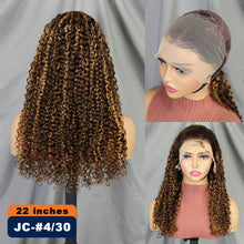 FH 13x4 Lace Front Wig Jerry Curly 100% Human Hair Lace Wig 22 inches
