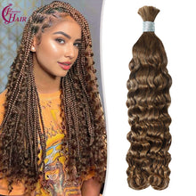 FH hair bundle no weft Italian Curly Braiding Hair Bulk #30 Copper Brown 100% Human Hair for Braiding