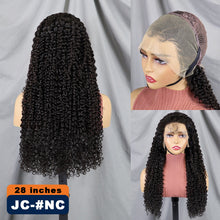 FH 13x4 Lace Front Wig Jerry Curly 100% Human Hair Lace Wig Natural Color