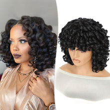 FH 100% human hair wig 10 inches loose curly machine made wig short curly wig