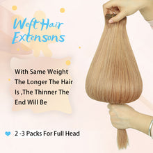 Load image into Gallery viewer, FH human hair weft extension color #10A straight hair extension