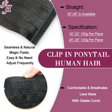 FH human hair vendor supply raw virgin straight ponytail extensions human hair