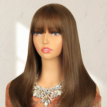 FH Long brown Wig  Curly Ombre Long Hair Wigs Synthetic Hair 20inches P14001