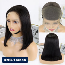 FH 200% 13X4 Lace Frontal Bob Wig Natural Hair Straight Virgin Remy Hair #Nature Clolor