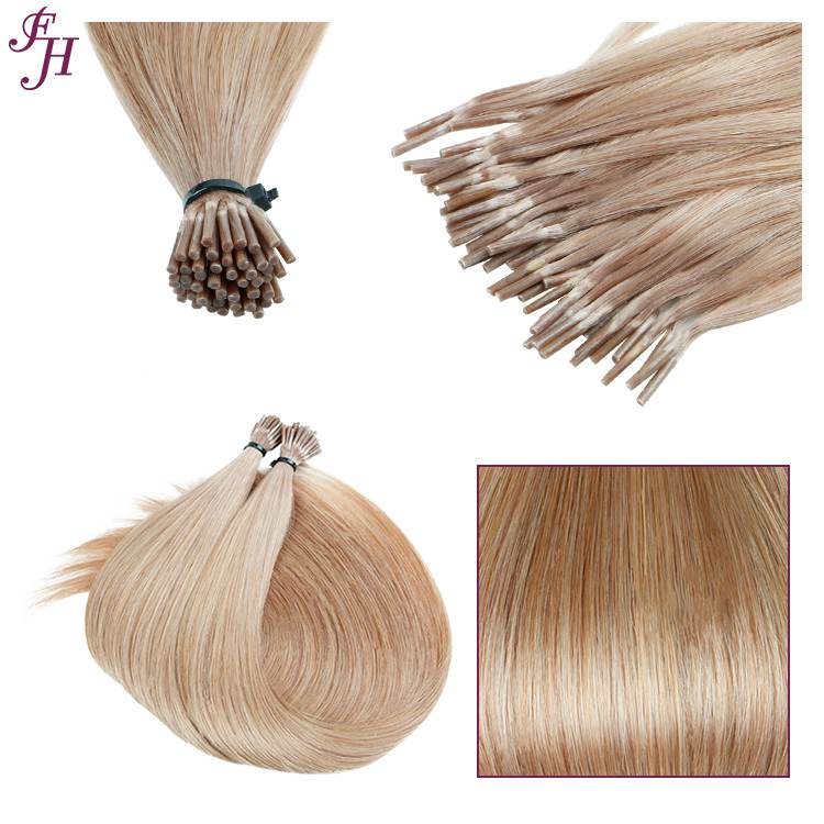 FH dark blonde #10A Italy keratin i tip human hair extension