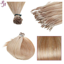 Load image into Gallery viewer, FH dark blonde #10A Italy keratin i tip human hair extension