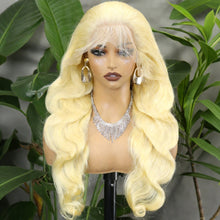 FH 13x4 Full frontal lace body wave 220% Human Hair Lace Wig color #613