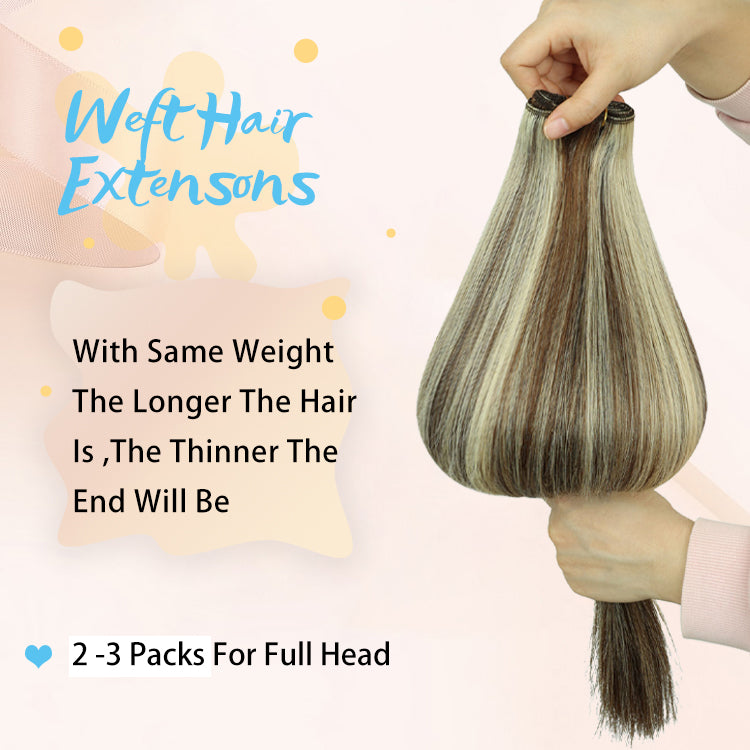 FH highlight #P4/613 high quality human hair weft extension