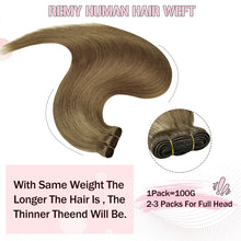 FH light brown color #8 remy virgin human hair weft extension