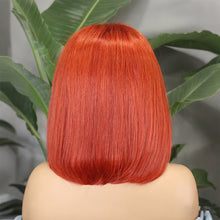 FH 4x4 Bang Staight HD lace closure Bob wig natural hair 12 inches