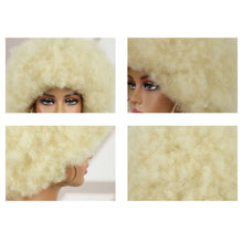 FH Afro Wigs for Women, Short Curly Afro Kinky Wig(#613 Blonde) P14338