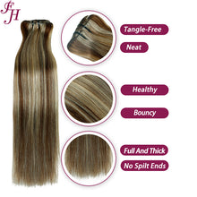 Load image into Gallery viewer, FH highlight #P4/613 Russian human hair clip in hair extension