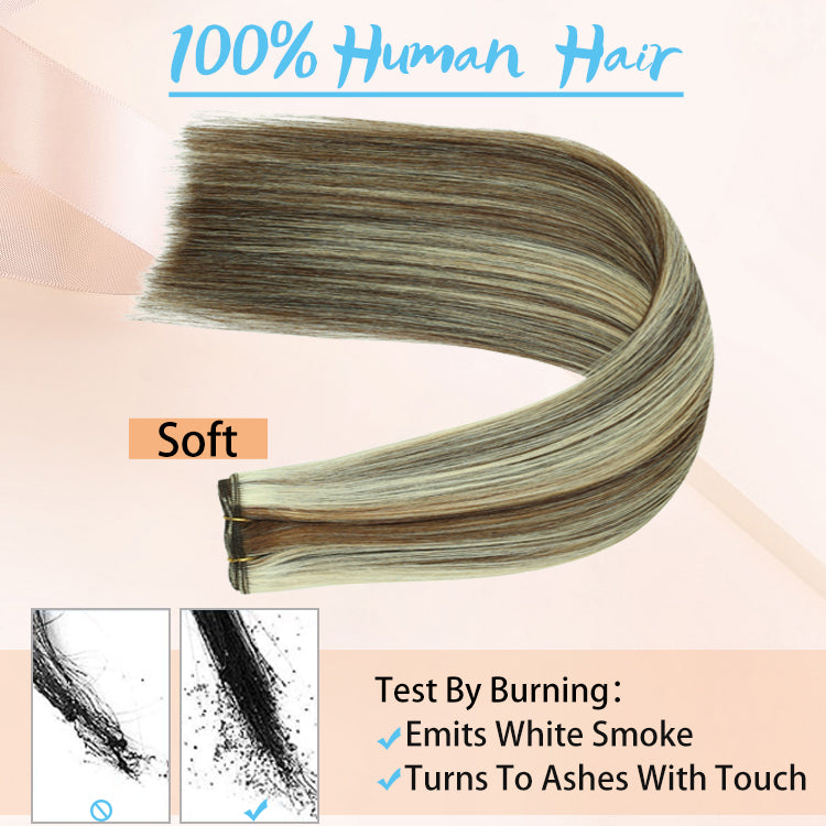 FH highlight #P4/613 high quality human hair weft extension