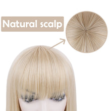 FH P12905 Rose Net Blonde  Bob Wig,Straight Synthetic Hair Wig with Bangs