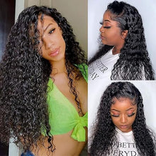 FH 280% 4x4 Lace Wig Water Wave Virgin Remy Hair Nature Color