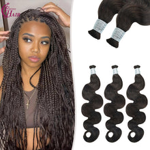 FH 1 bundle 100g/pack body wave human hair bulk shade 2 (Light Brown) boho braids bulk hair 12-24 inches.