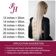 FH Virgin & Remy Hair Nano Ring Extensions Double Drawn Good Ratio Full Volume 22inches