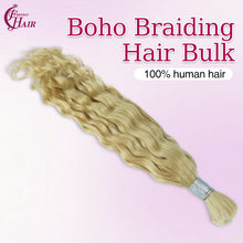 FH hair bundle no weft Water Wave Hair Bulk for Braiding - #613 Platinum Blonde 100% Human Hair