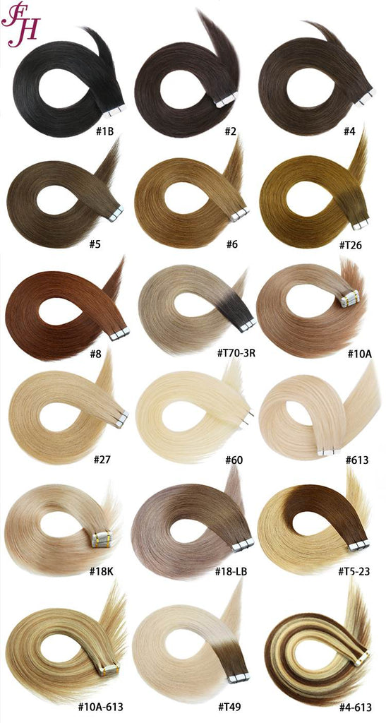 FH factory price remy straight tape in human hair extension