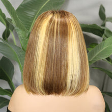 FH 4x4 Bang Staight HD lace closure Bob wig natural hair 12 inches