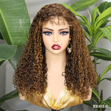 FH 250% 5x5 wig Glueless Water Curly Human hair 20 inches
