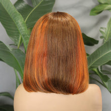 FH 4x4 HD lace closure Bob wig Straight Raw Remy Hair 12 inches