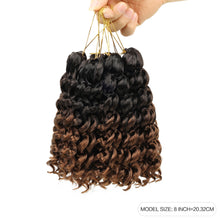 FH P14185 ombre synthetic curly hair 8 inch #1B/30 crochet braid hair-6 bags