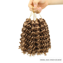 FH P14183 synthetic curly hair 8 inch grey crochet braid hair-6 bags