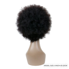 FH Short Afro Wigs Human Hair Black Wig Natural Kinky Curly Hair Replacement Wigs Q09524