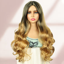 FH  Long Wigs for Women Long Wig with Bangs Natural Synthetic Hair Wigs #1B-27 P14944