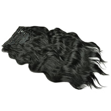 FH  curly synthetic hair extensions clip in 4 pcs one set
