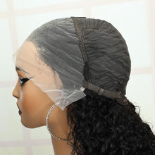 Load image into Gallery viewer, FH 13x4 jerry curly natural black 13x4 lace real hair wig