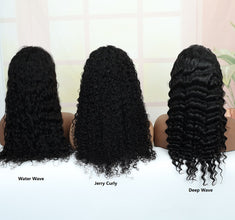 FH 13x4 jerry curly natural black 13x4 lace real hair wig