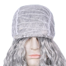 FH P14907 Halloween Cosplay Grey Curly Wig Synthetic Hair