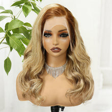 FH 300% 13x4 Wig  Bouncy Loose &Straight 20 inches Human Hair Lace Wig color #613