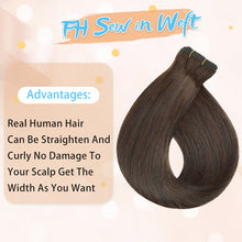 FH dark brown #2 Russian remy human hair silky straight hair weft