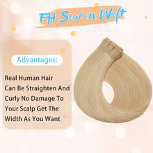 FH dark blonde color #18K remy virgin human hair weft extension