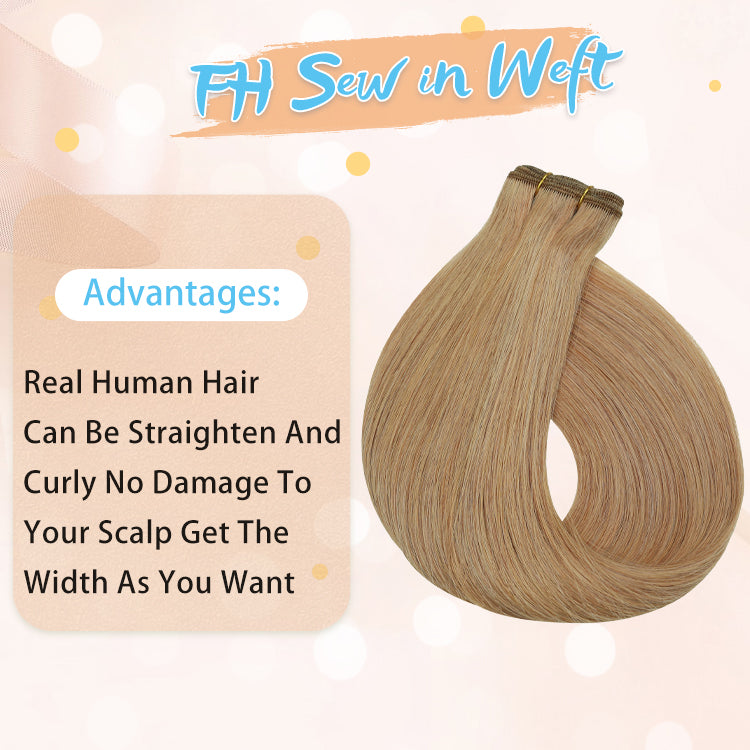 FH human hair weft extension color #10A straight hair extension