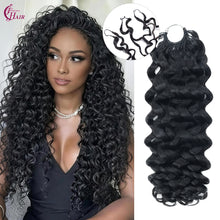 FH 100g/Pack Water Wave Crochet Human Hair Extension Knotless Pre-Seperated Feather Human Hair