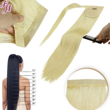 Load image into Gallery viewer, FH factory supply blonde 613 clip in wrap around ponytail human hair