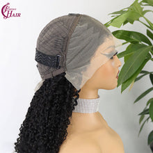 FH 300% 13x4 pixie curly lace frontal wig 100% Human Hair Lace Wig color #Nature Color