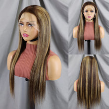 FH 13x4 Lace Front Wig Straight 100% Human Hair Lace Wig color #4-27