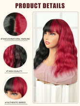 Cosplay Short Bob Wigs with Bangs-Black&White, Black&Red