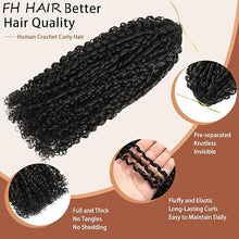 FH 100g/Pack Pissy Curly Crochet Human Hair Extension Knotless Feather Human Hair