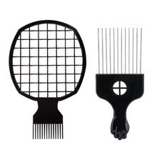 Upgraded Hair Twist Comb Hair Sponge Brush and Metal Afro Hair Pick Comb Set for Black Men Women Curls, 2 In 1 Afro Hair Coil Pick Combs Curl Brush (10 Pcs)