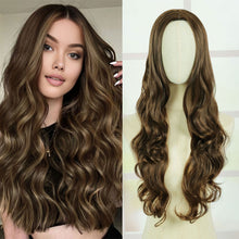 FH 28 Inches Synthetic Fiber Curly Wave Wig Long Wigs for Women P15292